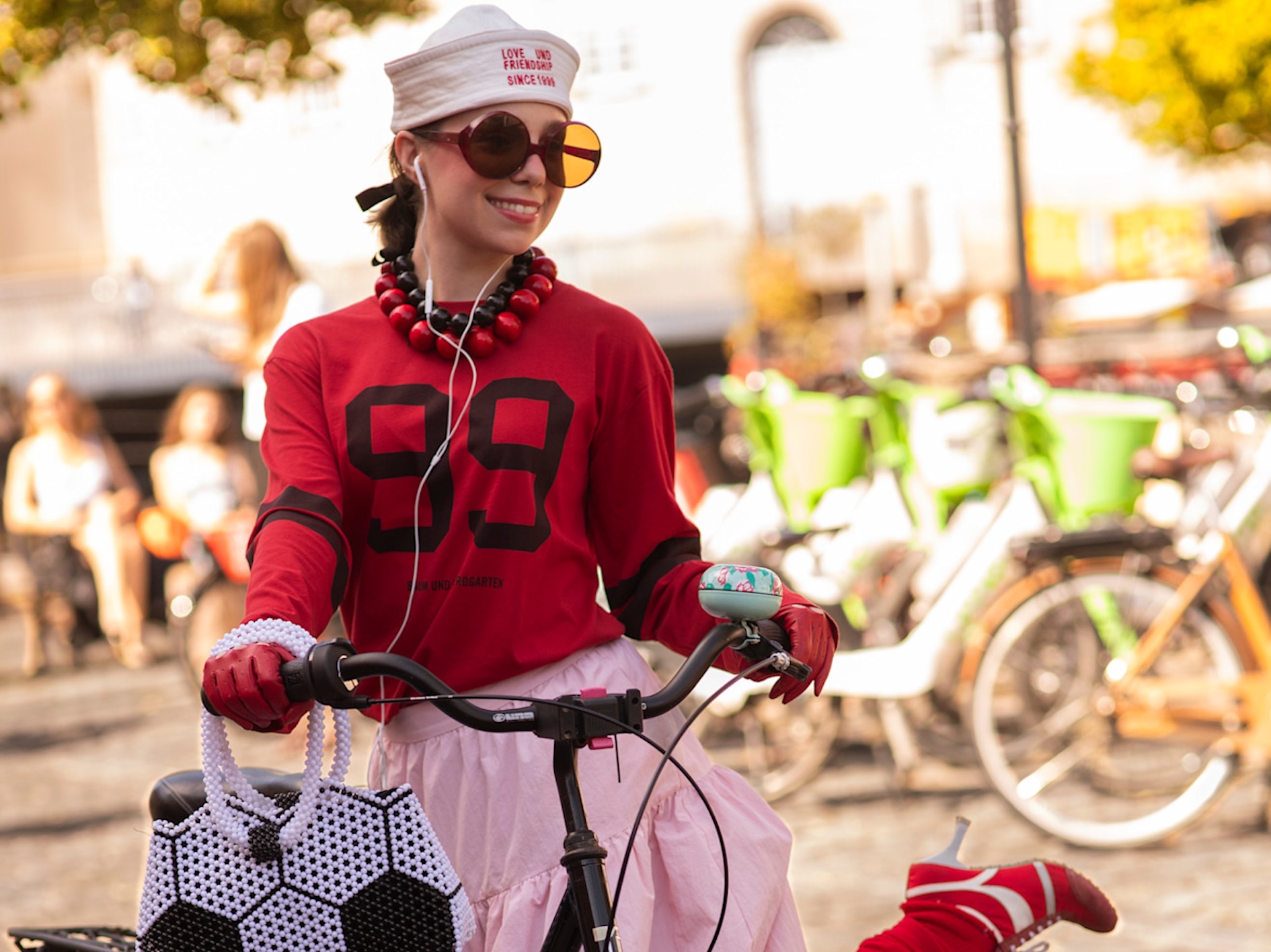 Patterns & Statement Accessories Ruled CPHFW Street Style