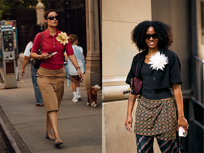 The Hottest Accessory At NYFW Was A Floral Brooch