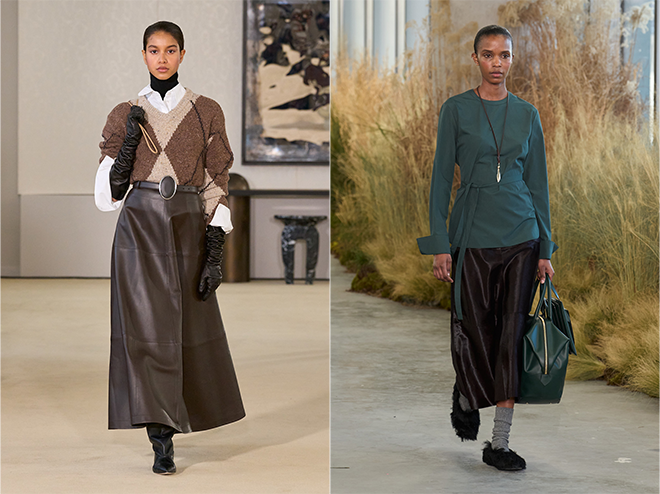 All You Need This Season Is A Long Leather Skirt